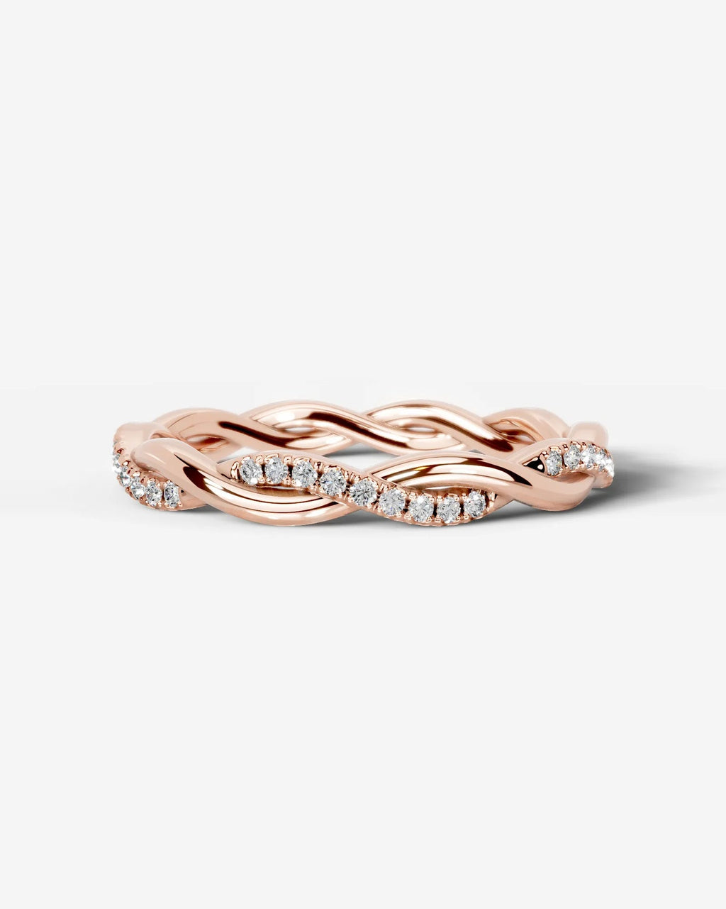 Lab Grown Diamond Interwoven Twist Pavé Band Ring