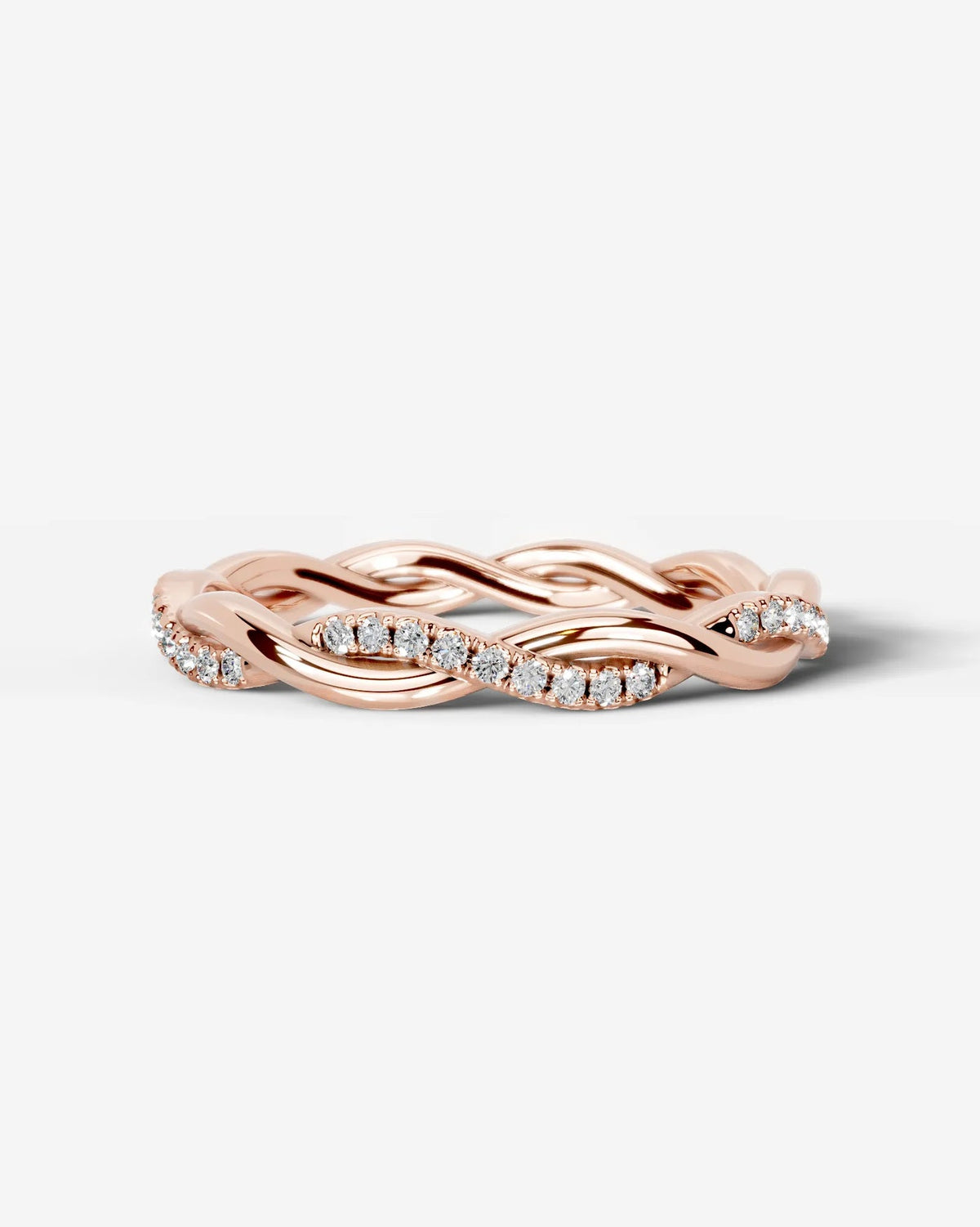 Lab Grown Diamond Interwoven Twist Pavé Band Ring