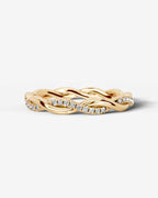 Lab Grown Diamond Interwoven Twist Pavé Band Ring
