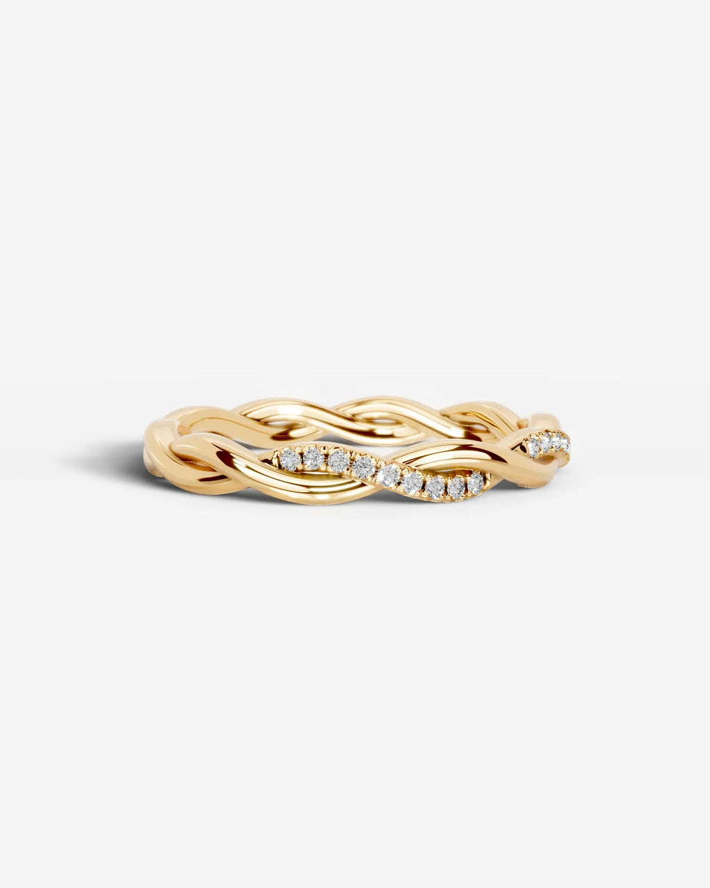Lab Grown Diamond Interwoven Twist Pavé Band Ring