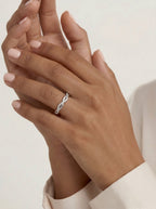 Lab Grown Diamond Interwoven Twist Pavé Band Ring