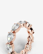 Lab Grown Diamond Reversed Pear Eternity Band Ring