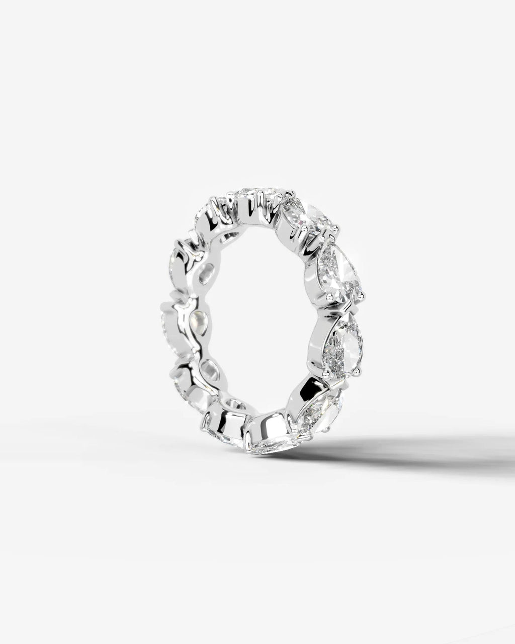 Lab Grown Diamond Reversed Pear Eternity Band Ring