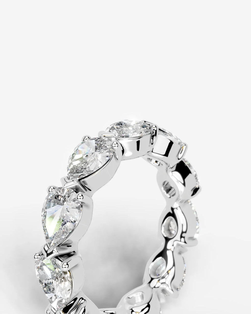 Lab Grown Diamond Reversed Pear Eternity Band Ring