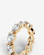 Lab Grown Diamond Reversed Pear Eternity Band Ring