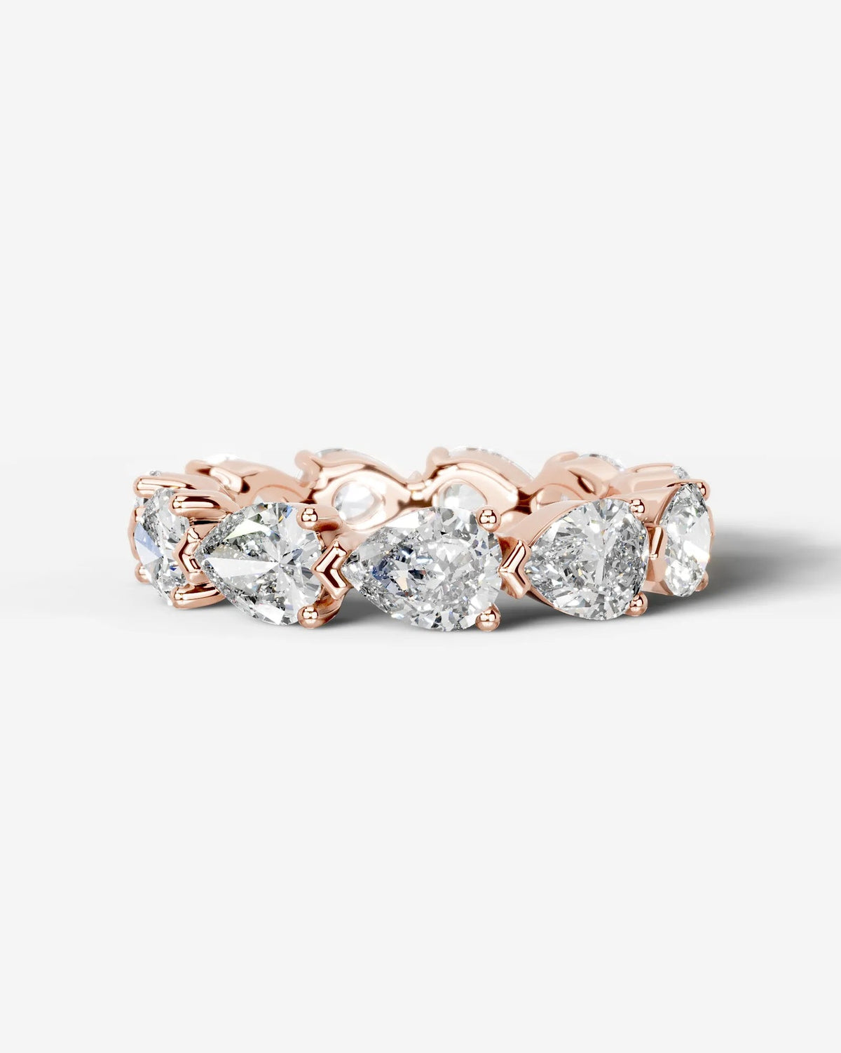 Lab Grown Diamond Reversed Pear Eternity Band Ring