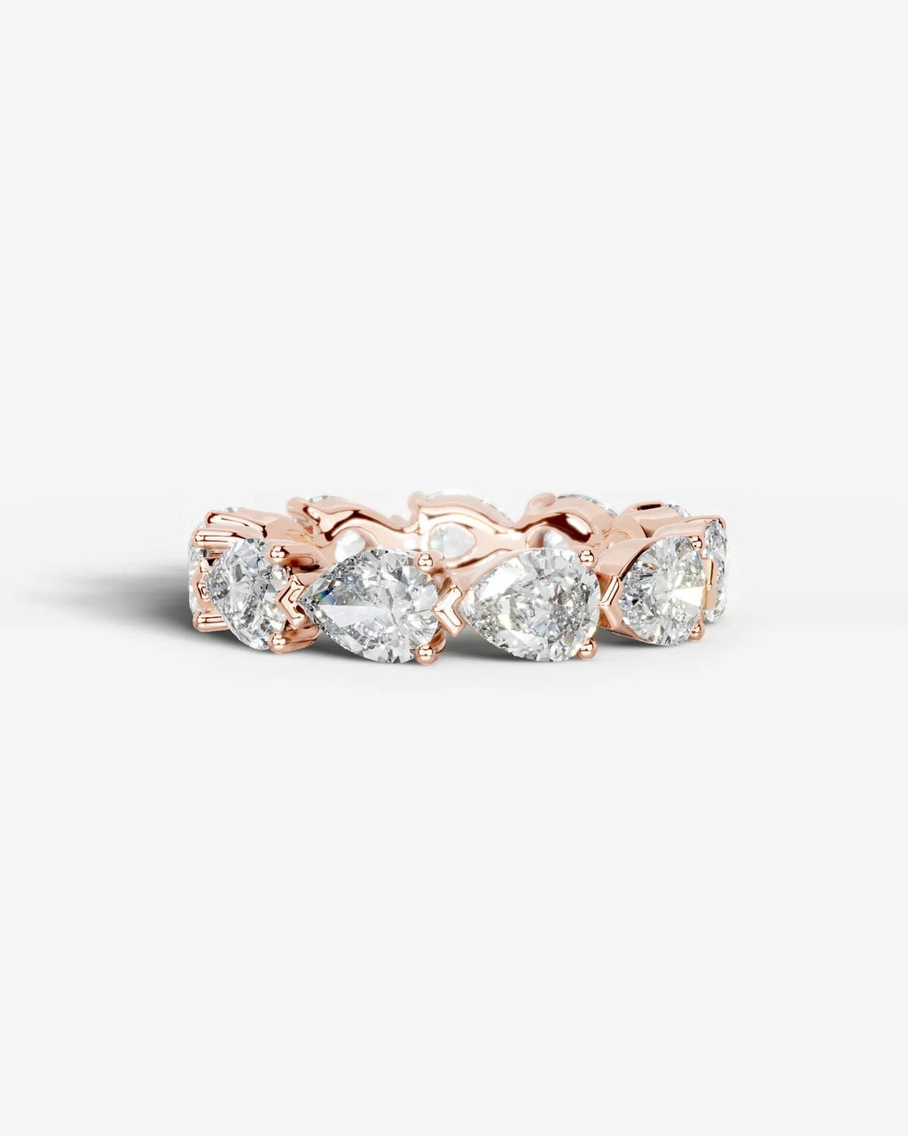 Lab Grown Diamond Reversed Pear Eternity Band Ring