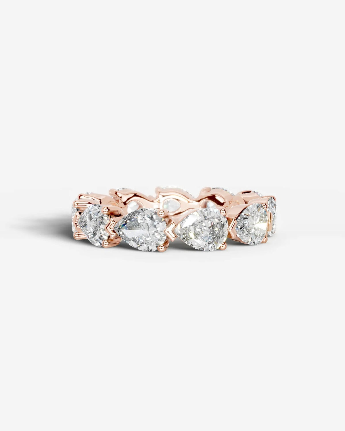 Lab Grown Diamond Reversed Pear Eternity Band Ring