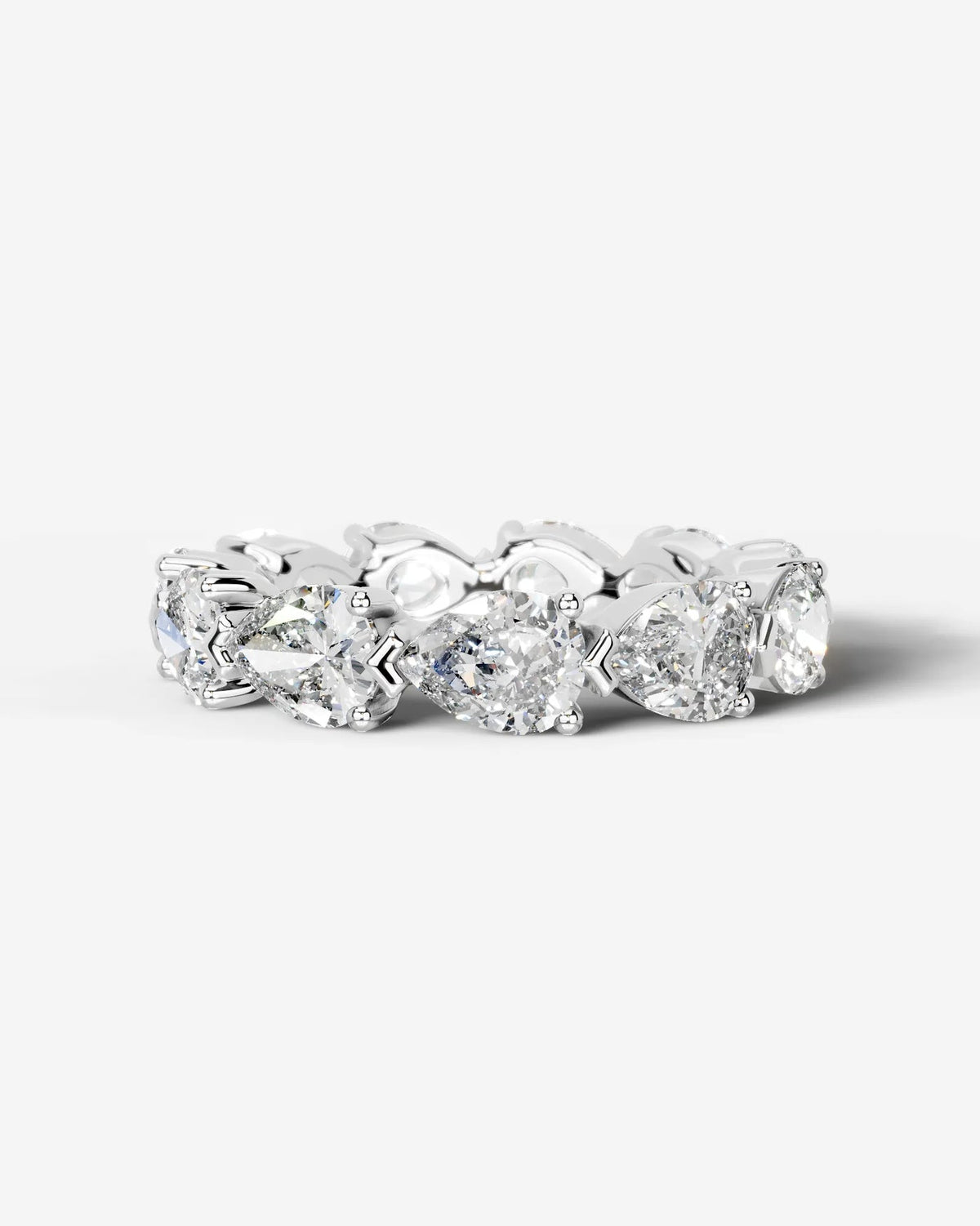 Lab Grown Diamond Reversed Pear Eternity Band Ring