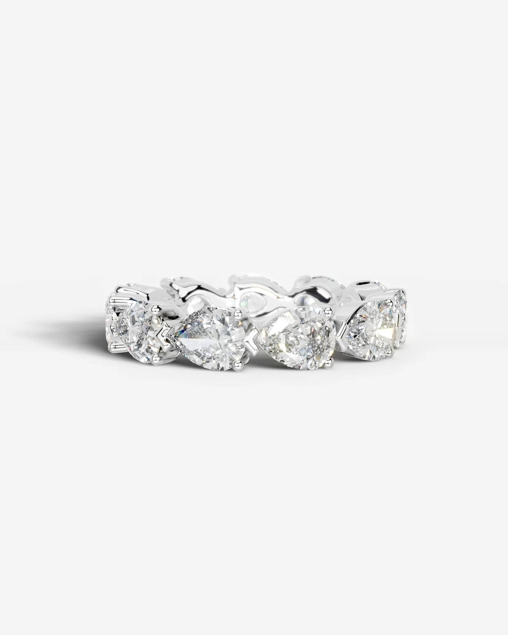 Lab Grown Diamond Reversed Pear Eternity Band Ring