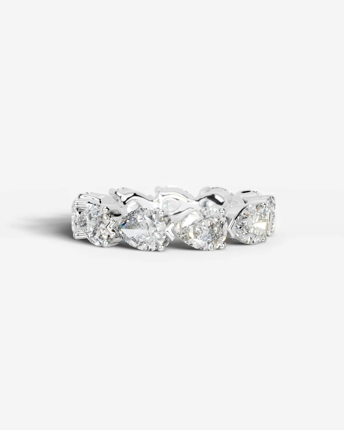 Lab Grown Diamond Reversed Pear Eternity Band Ring