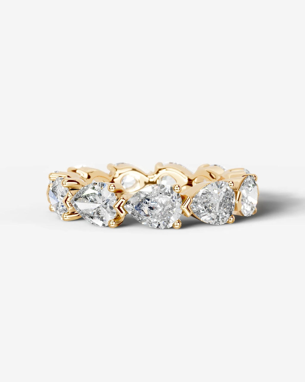 Lab Grown Diamond Reversed Pear Eternity Band Ring