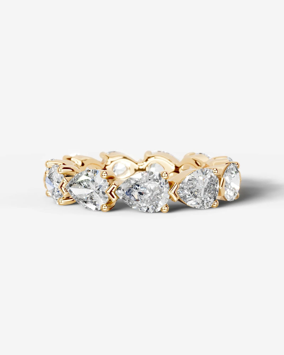 Lab Grown Diamond Reversed Pear Eternity Band Ring