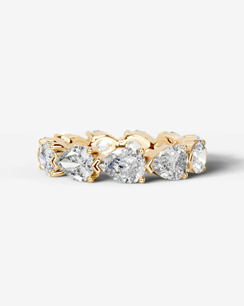 Lab Grown Diamond Reversed Pear Eternity Band Ring