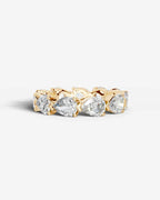 Lab Grown Diamond Reversed Pear Eternity Band Ring