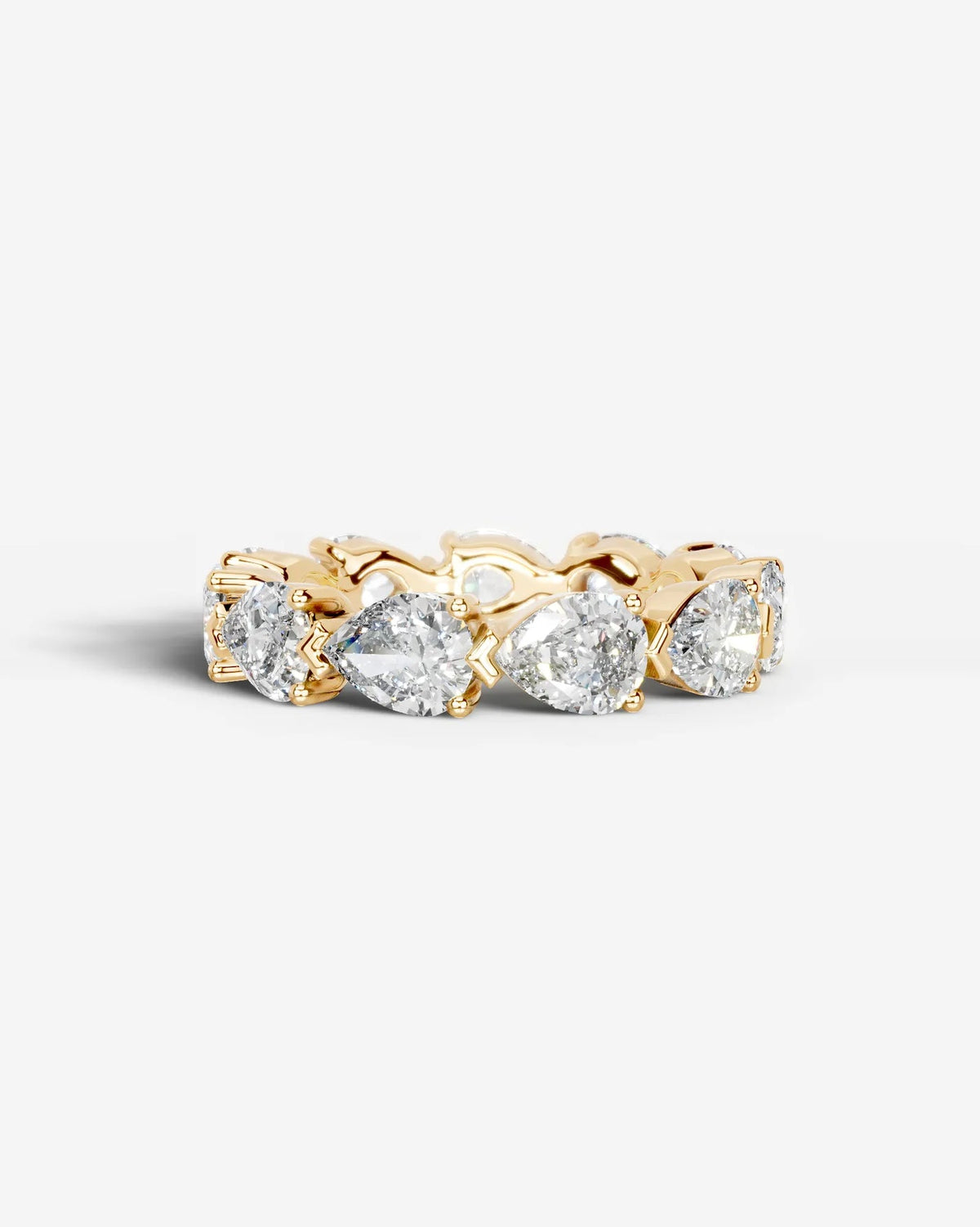 Lab Grown Diamond Reversed Pear Eternity Band Ring