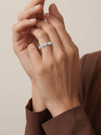 Lab Grown Diamond Reversed Pear Eternity Band Ring