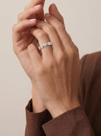 Lab Grown Diamond Reversed Pear Eternity Band Ring