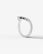 Lab Grown Diamond Curved Pear Cluster Contour Band Ring