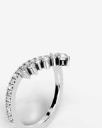 Lab Grown Diamond Curved Pear Cluster Contour Band Ring