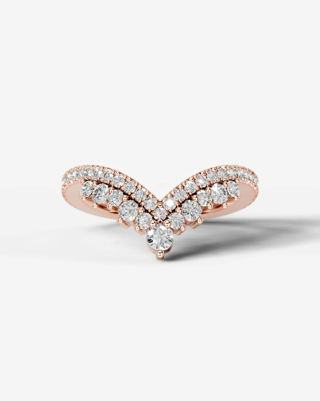 Lab Grown Diamond Curved Pear Cluster Contour Band Ring