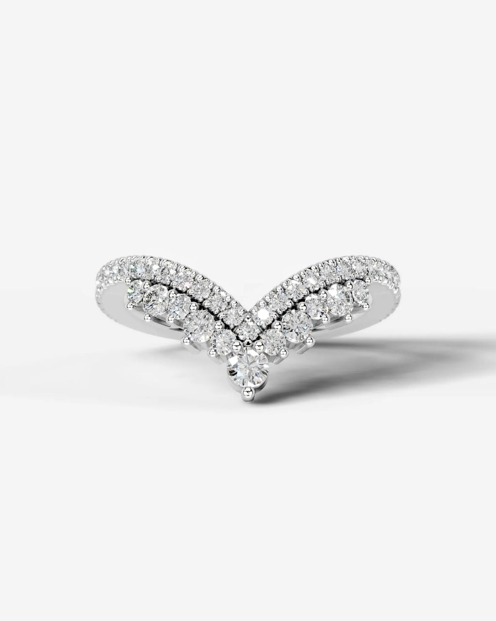 Lab Grown Diamond Curved Pear Cluster Contour Band Ring