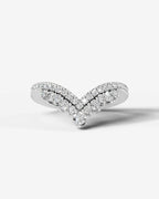 Lab Grown Diamond Curved Pear Cluster Contour Band Ring