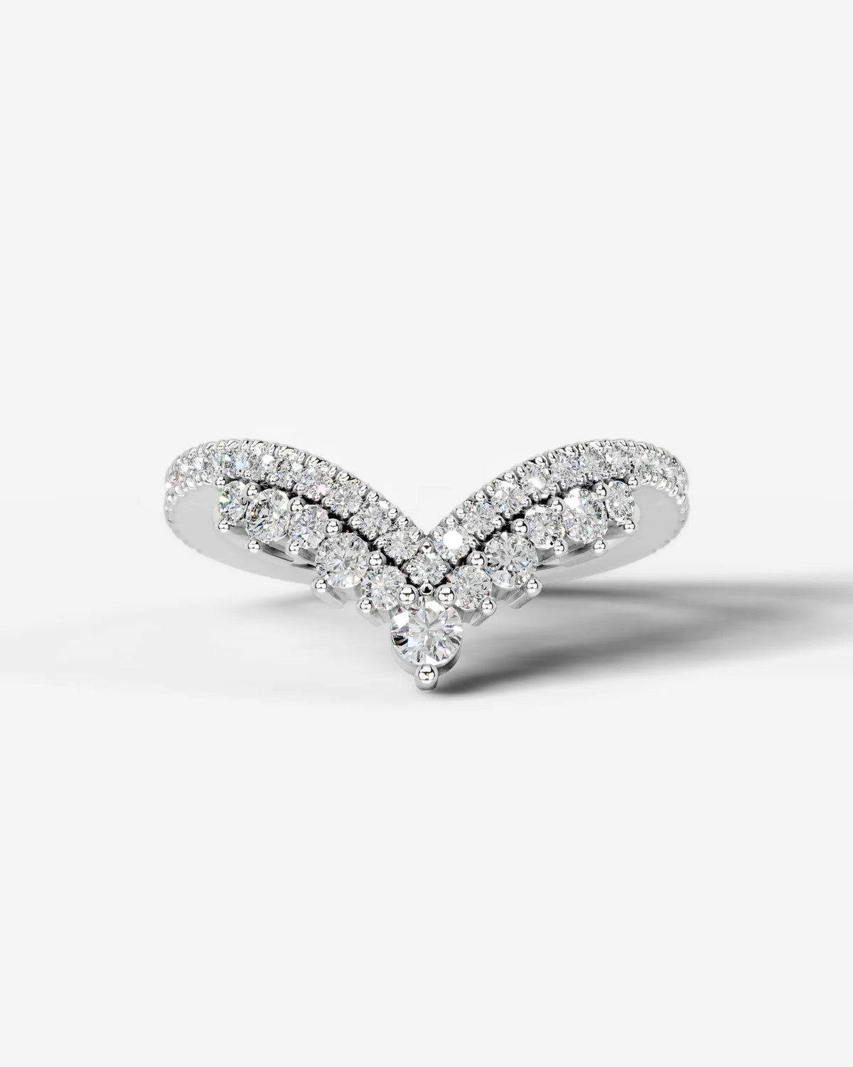 Lab Grown Diamond Curved Pear Cluster Contour Band Ring