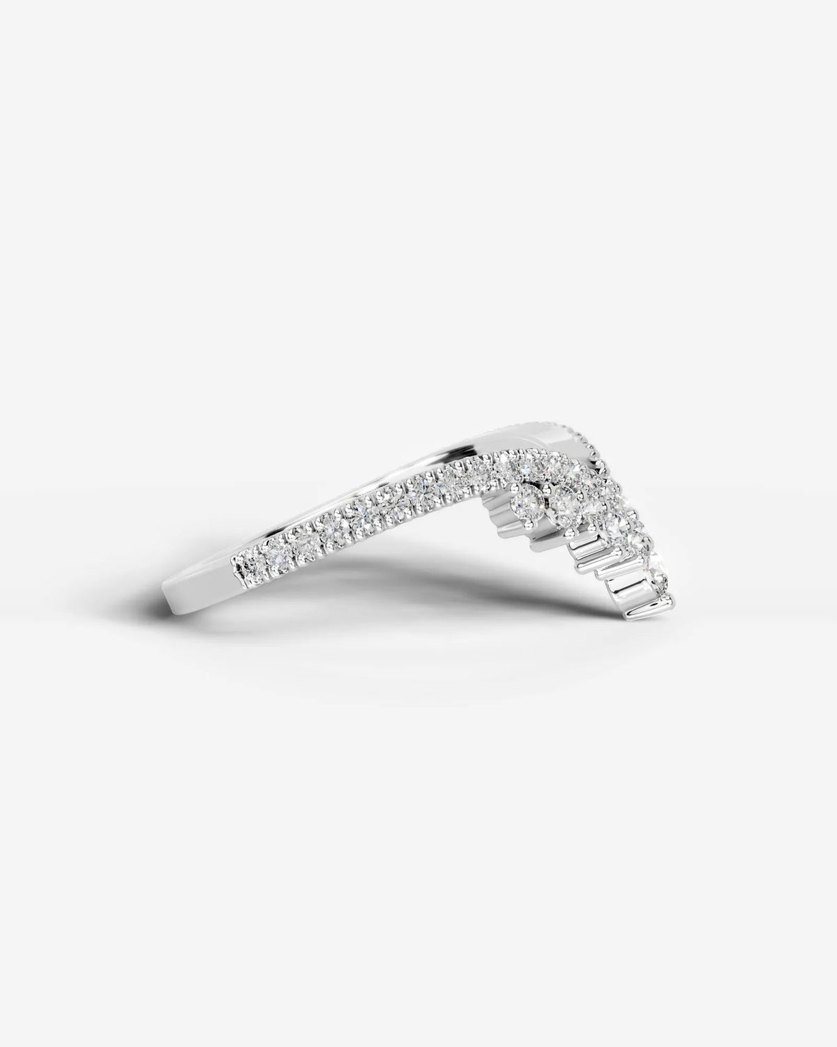 Lab Grown Diamond Curved Pear Cluster Contour Band Ring