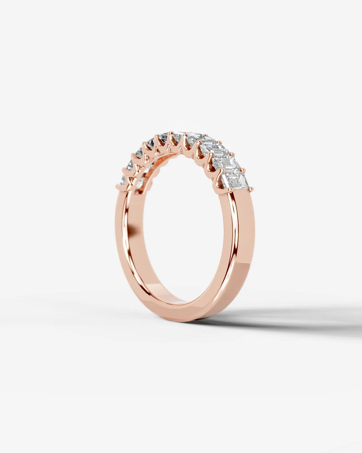 Lab Grown Diamond Emerald Cut Luxe Channel Band
