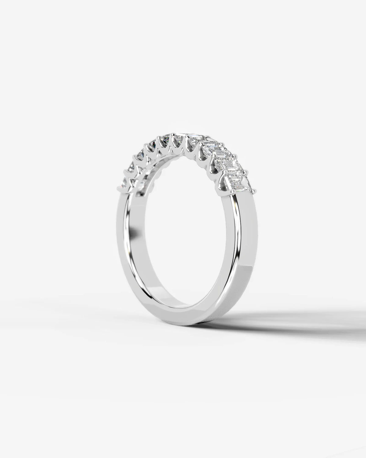 Lab Grown Diamond Emerald Cut Luxe Channel Band