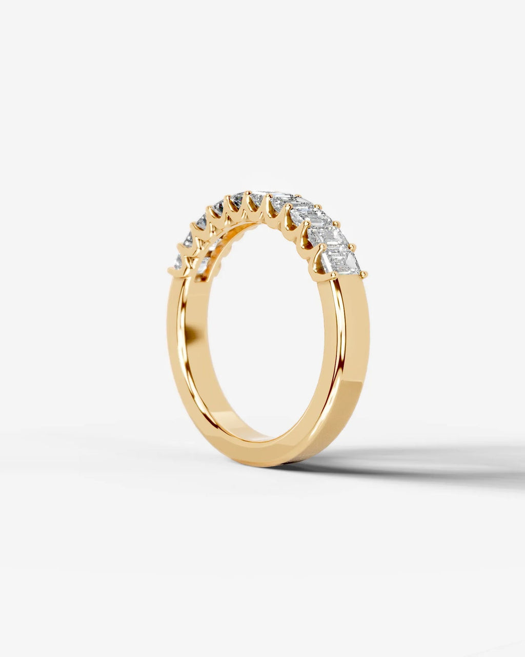 Lab Grown Diamond Emerald Cut Luxe Channel Band