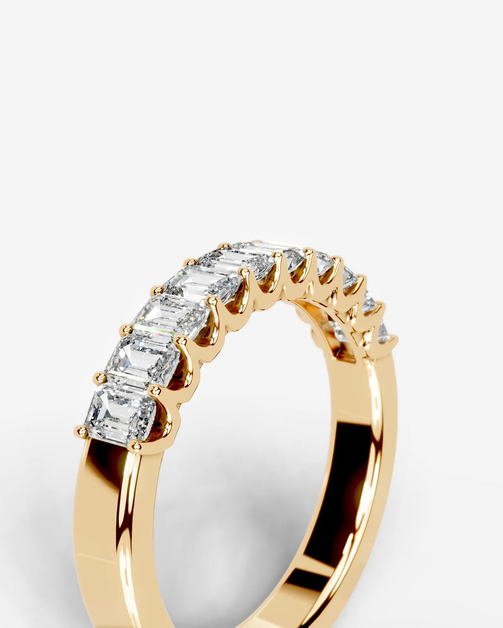 Lab Grown Diamond Emerald Cut Luxe Channel Band