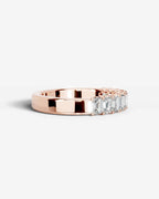 Lab Grown Diamond Emerald Cut Luxe Channel Band