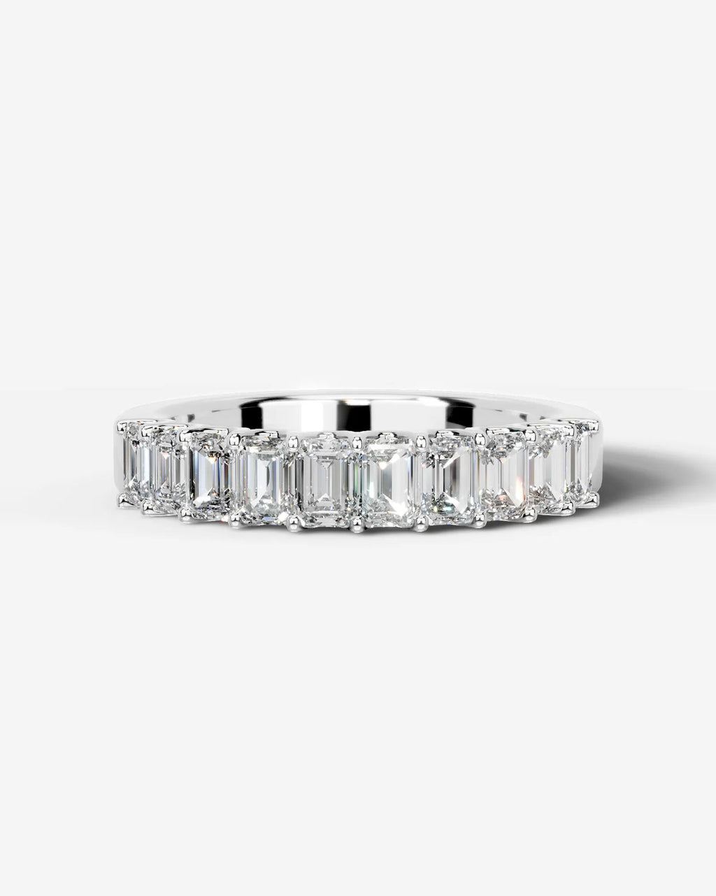 Lab Grown Diamond Emerald Cut Luxe Channel Band