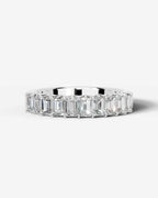 Lab Grown Diamond Emerald Cut Luxe Channel Band