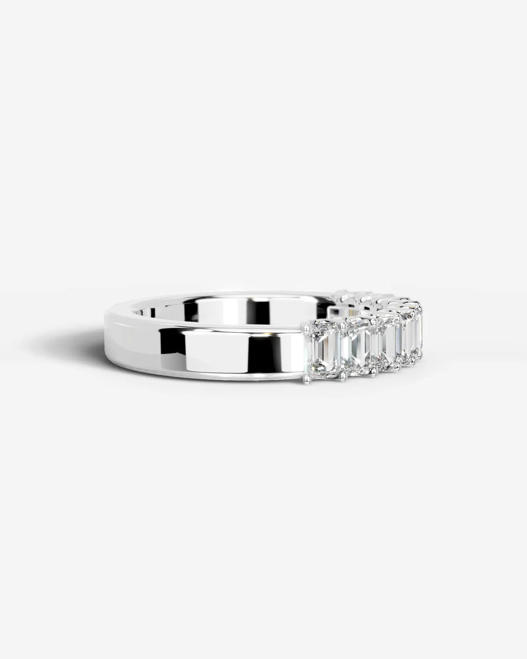 Lab Grown Diamond Emerald Cut Luxe Channel Band
