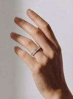 Lab Grown Diamond Emerald Cut Luxe Channel Band