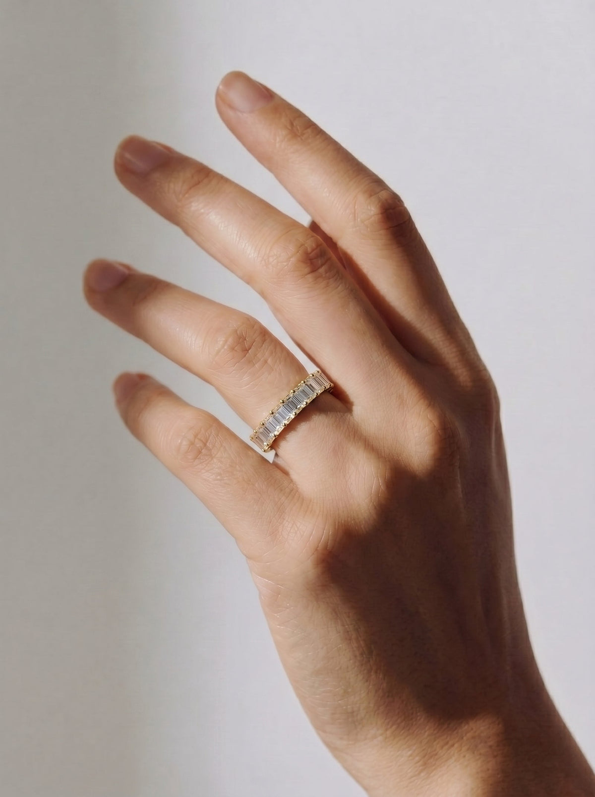 Lab Grown Diamond Emerald Cut Luxe Channel Band