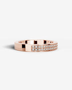Lab Grown Diamond Classic Double Row Round Cut Prong Set Ring