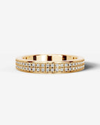 Lab Grown Diamond Classic Double Row Round Cut Prong Set Ring