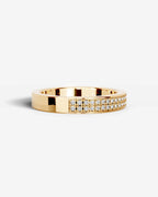 Lab Grown Diamond Classic Double Row Round Cut Prong Set Ring