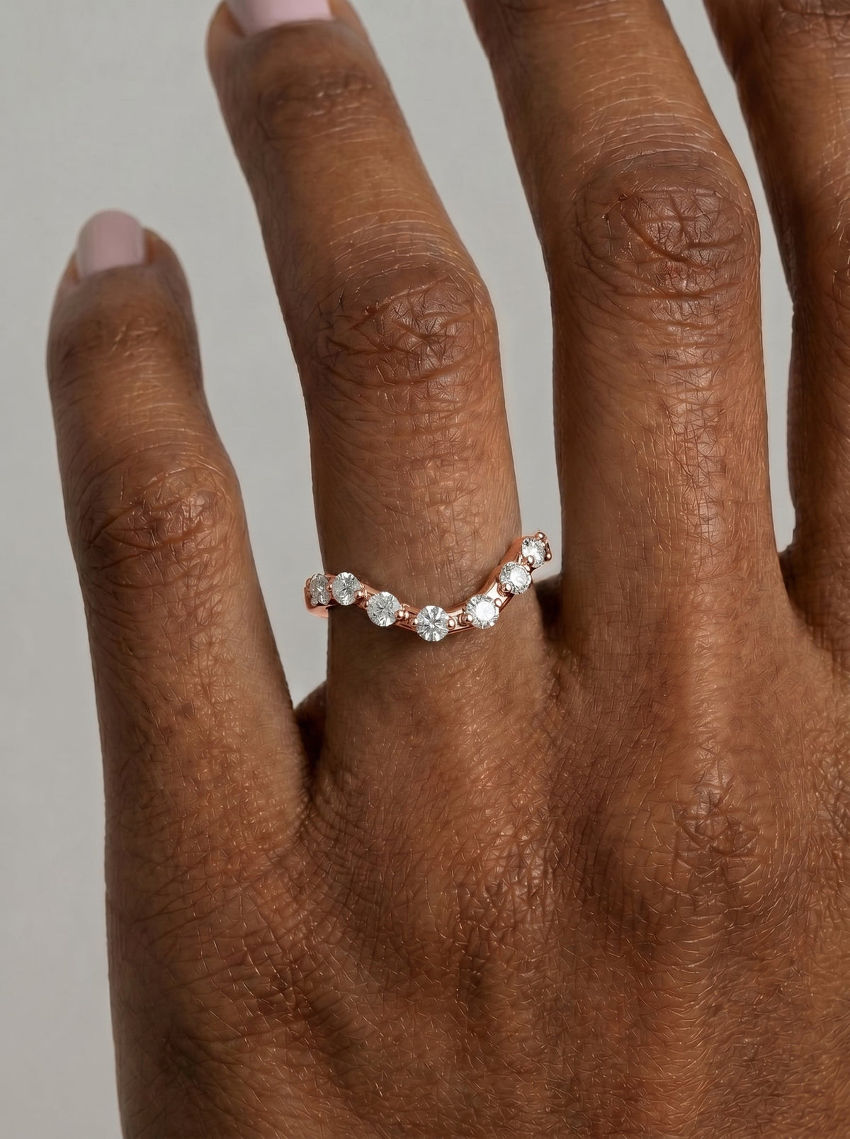 Lab Grown Diamond Curved Marquise Accent Ring