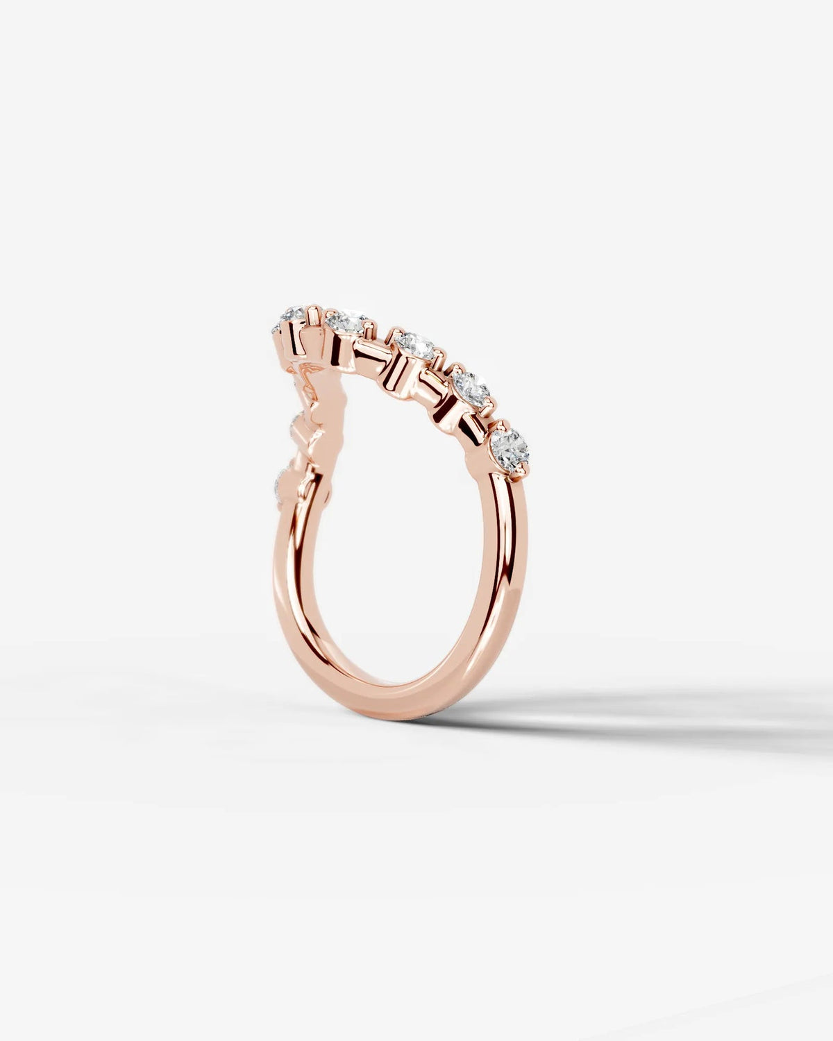 Lab Grown Diamond Curved Marquise Accent Ring