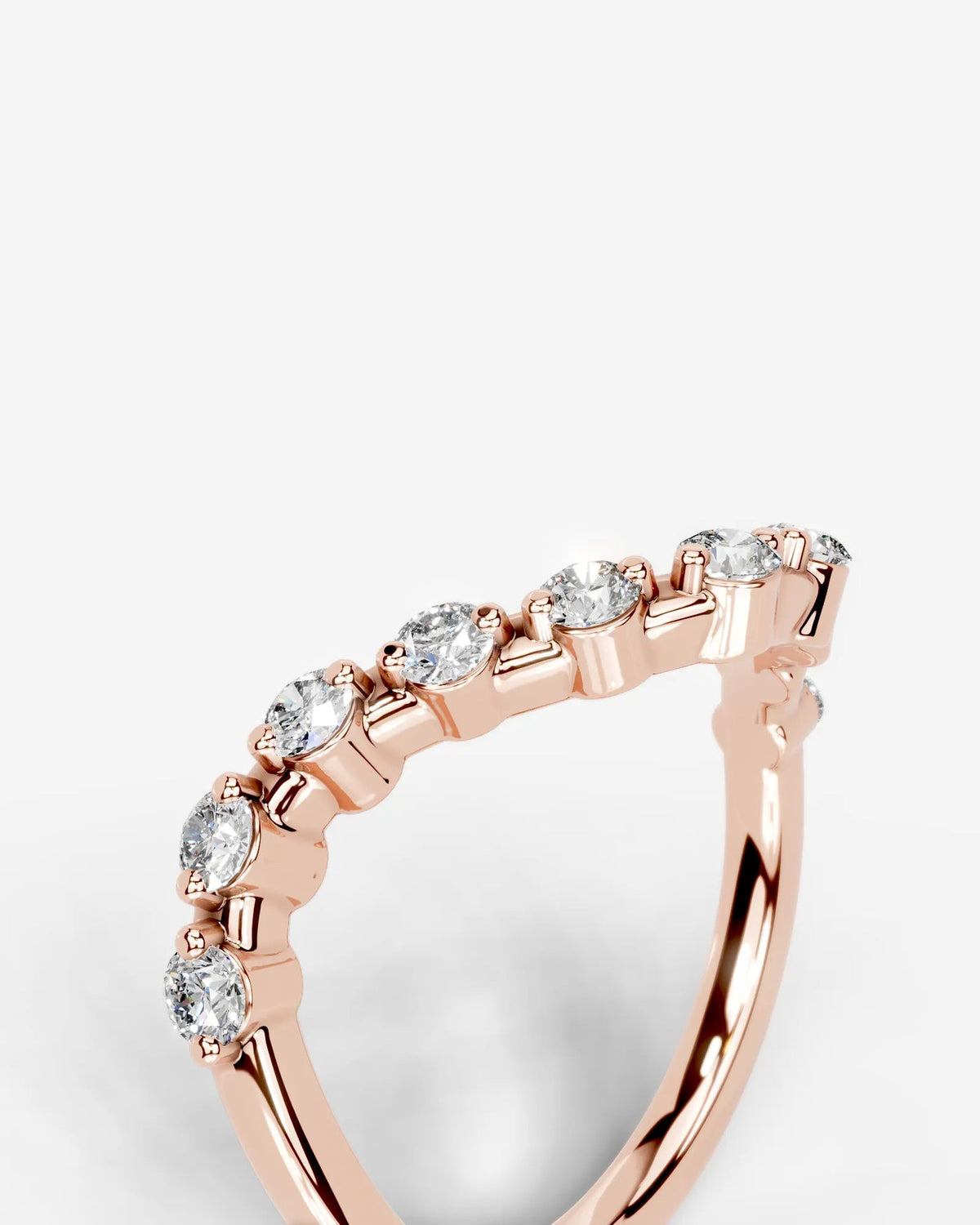 Lab Grown Diamond Curved Marquise Accent Ring