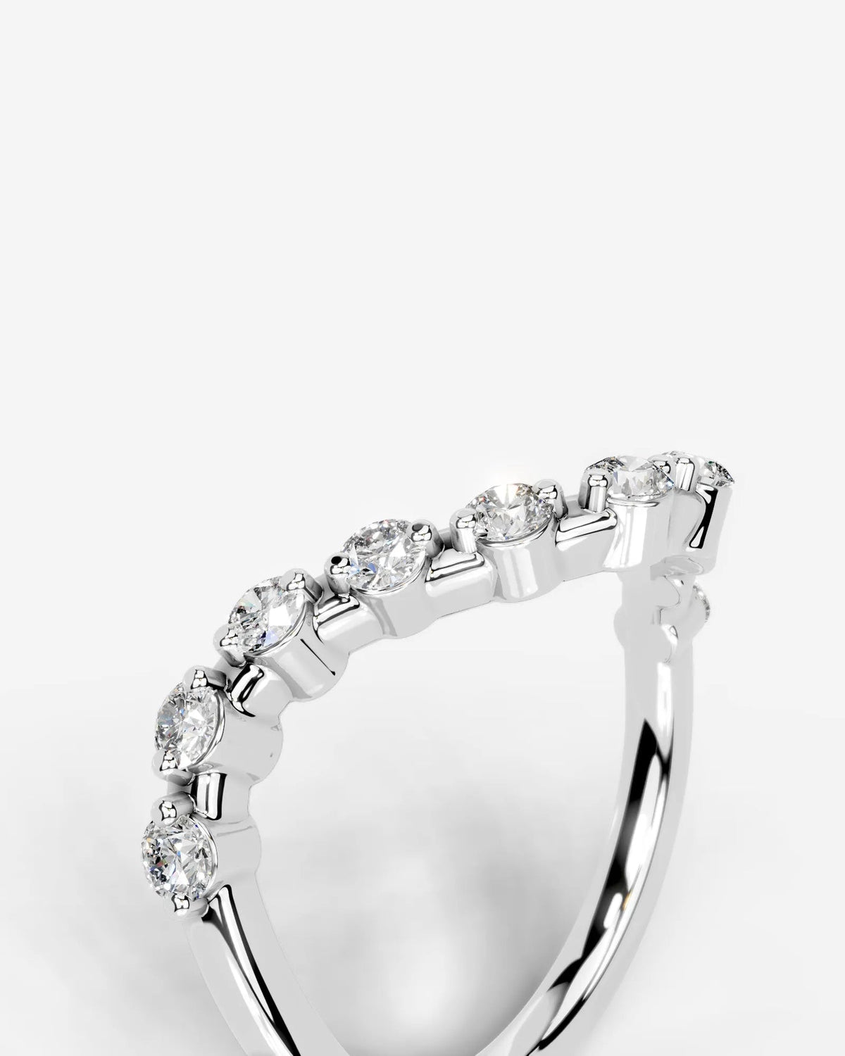 Lab Grown Diamond Curved Marquise Accent Ring