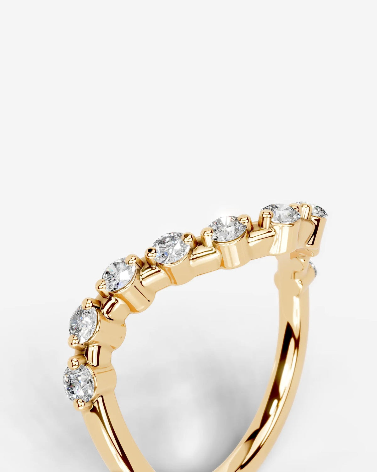 Lab Grown Diamond Curved Marquise Accent Ring