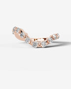 Lab Grown Diamond Curved Marquise Accent Ring