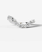 Lab Grown Diamond Curved Marquise Accent Ring