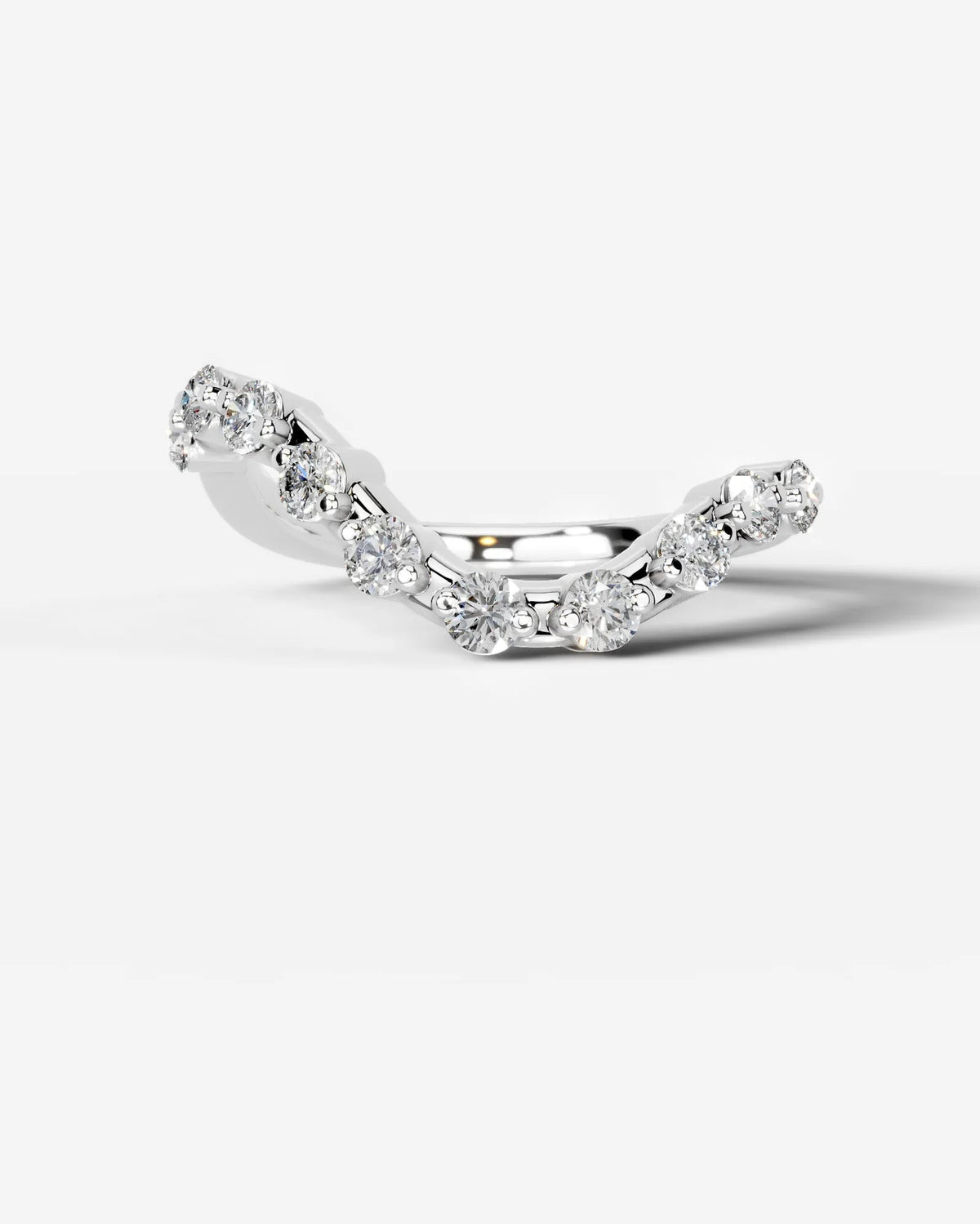 Lab Grown Diamond Curved Marquise Accent Ring